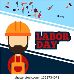Labor day illustration background