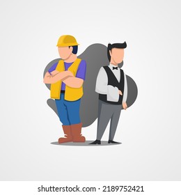 labor day illustration cartoon (US)