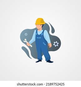 labor day illustration cartoon (US)