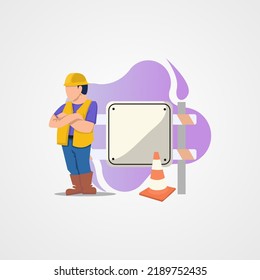 labor day illustration cartoon (US)