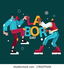 Labor Day Illustration Flat Character