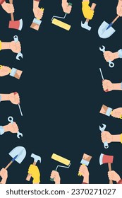 Labor Day Illustration Frame Background