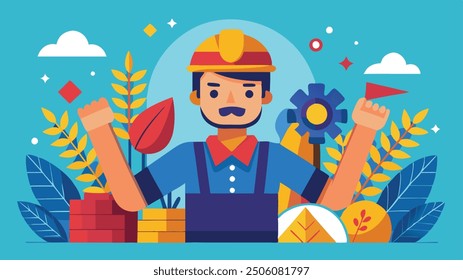 Labor day and the importance of workers illustration