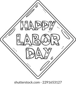 Labor Day Isolated Coloring Page for Kids