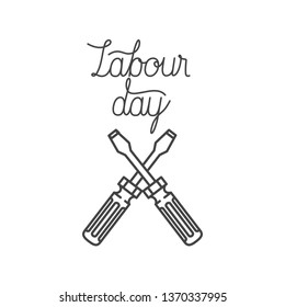 labor day label isolated icon