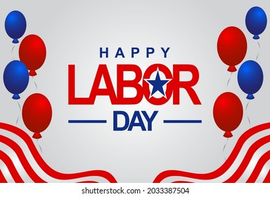 Labor Day lettering vector illustration on white background. United States Labor Day.