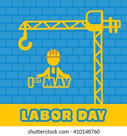 Labor Day logo. 1st May Happy Labor Day with typography creative artwork.
