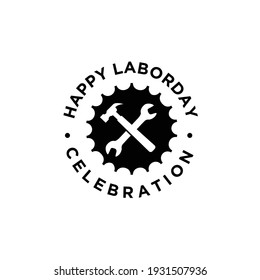 cartel de diseño de icono del logotipo del día de trabajo