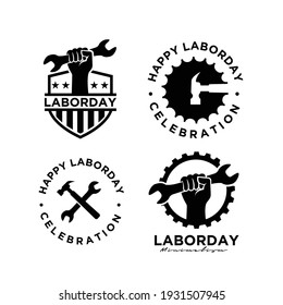 labor day logo icon design banner