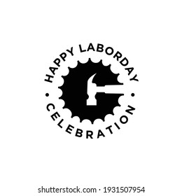 cartel de diseño de icono del logotipo del día de trabajo