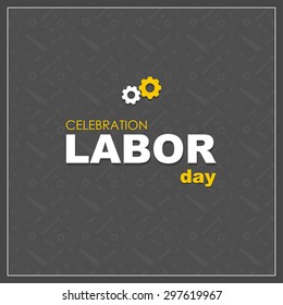 Labor Day logo Poster, banner, brochure or flyer design with stylish text Happy Labor Day . Creative artwork