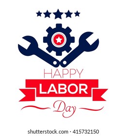 Labor Day Logo Template Stock Vector (Royalty Free) 415732150