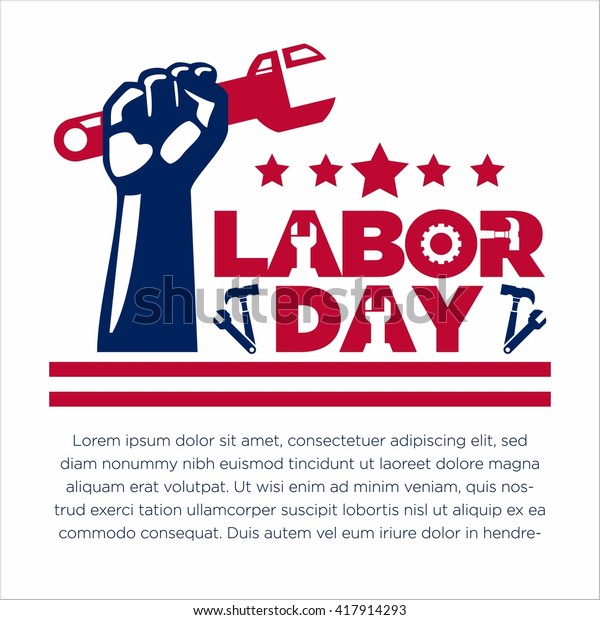 Labor Day Logo Template Stock Vector (Royalty Free) 417914293