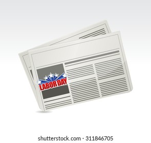 labor day newspaper sign illustration design graphic