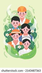 Labor day occupation characters, vector illustration