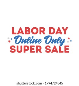 Día del Trabajo en línea sólo superventa, feliz día del trabajo, licencia de venta e ilustración