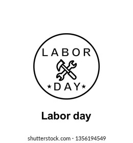 labor day outline icon. Element of labor day illustration icon. Signs and symbols can be used for web, logo, mobile app, UI, UX