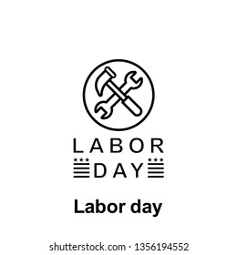 labor day outline icon. Element of labor day illustration icon. Signs and symbols can be used for web, logo, mobile app, UI, UX