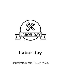 labor day outline icon. Element of labor day illustration icon. Signs and symbols can be used for web, logo, mobile app, UI, UX