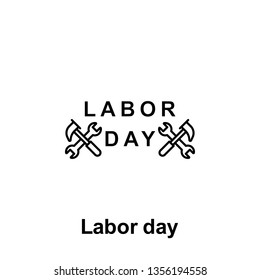 labor day outline icon. Element of labor day illustration icon. Signs and symbols can be used for web, logo, mobile app, UI, UX