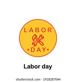 icono de esquema del día laboral. Elemento de icono de ilustración del día laboral. Los signos y símbolos se pueden utilizar para web, logotipo, aplicación móvil, interfaz de usuario, UX