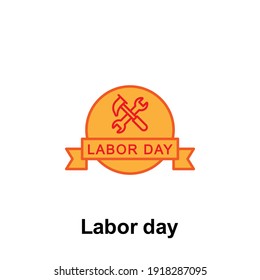icono de esquema del día laboral. Elemento de icono de ilustración del día laboral. Los signos y símbolos se pueden utilizar para web, logotipo, aplicación móvil, interfaz de usuario, UX