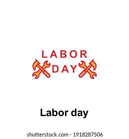 icono de esquema del día laboral. Elemento de icono de ilustración del día laboral. Los signos y símbolos se pueden utilizar para web, logotipo, aplicación móvil, interfaz de usuario, UX