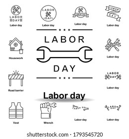 labor day outline icon. set of labor day illustration icon. Signs and symbols can be used for web, logo, mobile app, UI, UX