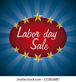 labor day over blue background vector illustration