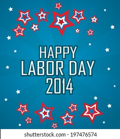 labor day over blue background vector illustration