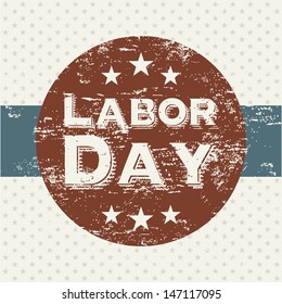 labor day over dotted background vector illustration
