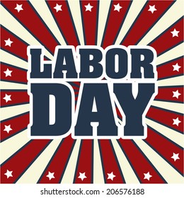 labor day over grunge background vector illustration