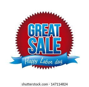 labor day over white background vector illustration 