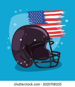 labor day poster with american football helmet