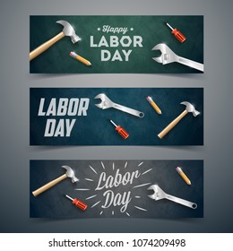 Labor Day poster, banner, brochure or flyer design. Vector illustration.