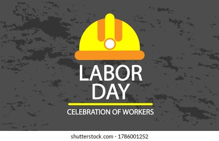 Labor Day Poster Safety Helmet Vector Stock Vector (Royalty Free ...