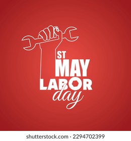 Labor Day poster template.USA Labor Day celebration ,Safety hard hat and Construction tools. Sale promotion advertising Poster or Banner for Labor Day, may day 
