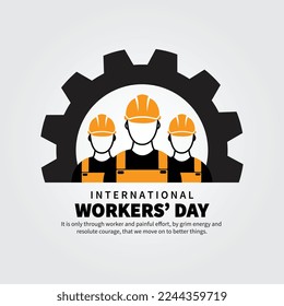 Labor Day poster template, International Workers' Day, celebration, background, concept, Vector illustration, vector, greeting card, social media post, banner, poster, flyer, typography design