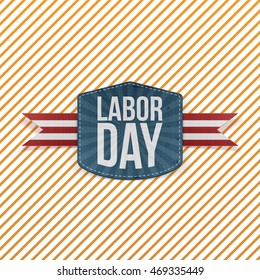 Labor Day realistic paper Emblem