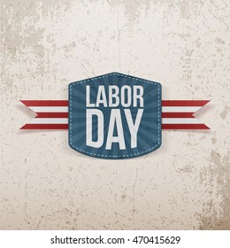 Labor Day realistic paper Tag