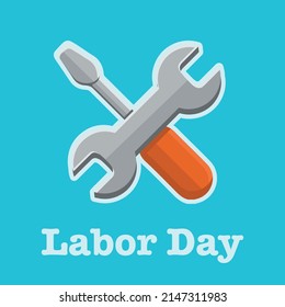 labor day repair logo concepts