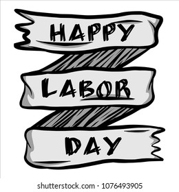 Labor day with the ribbon folded white