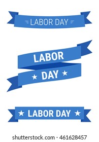 Labor Day ribbons vector illustration