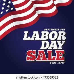 Labor Day sale design. EPS 10 vector.