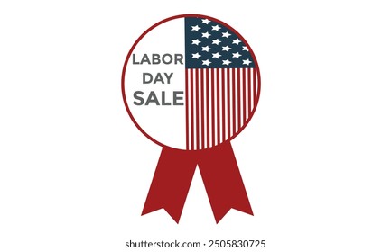 Labor Day Sale Label design.