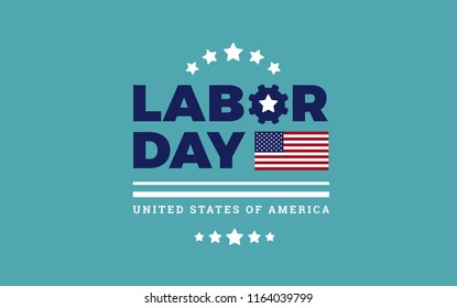 Labor Day Sale logo background USA - background, stars, stripes texture, the United States flag - labor day sale vector illustration