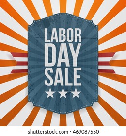 Labor Day Sale paper Badge