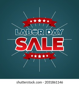 Labor day sale poster background vector illustration