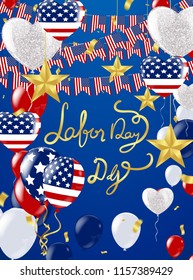 Labor day sale promotion advertising banner template. American labor day wallpaper.voucher discount