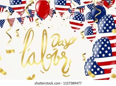 Labor day sale promotion advertising banner template. American labor day wallpaper.voucher discount